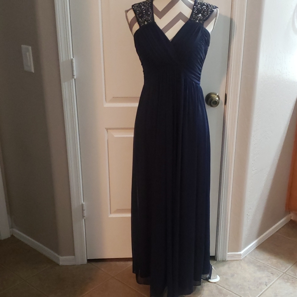 Nightway Navy Blue Gown